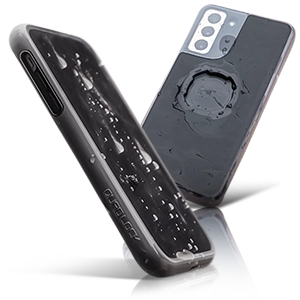 Custodia impermeabile Quad Lock con gocce d'acqua per smartphone Samsung.
